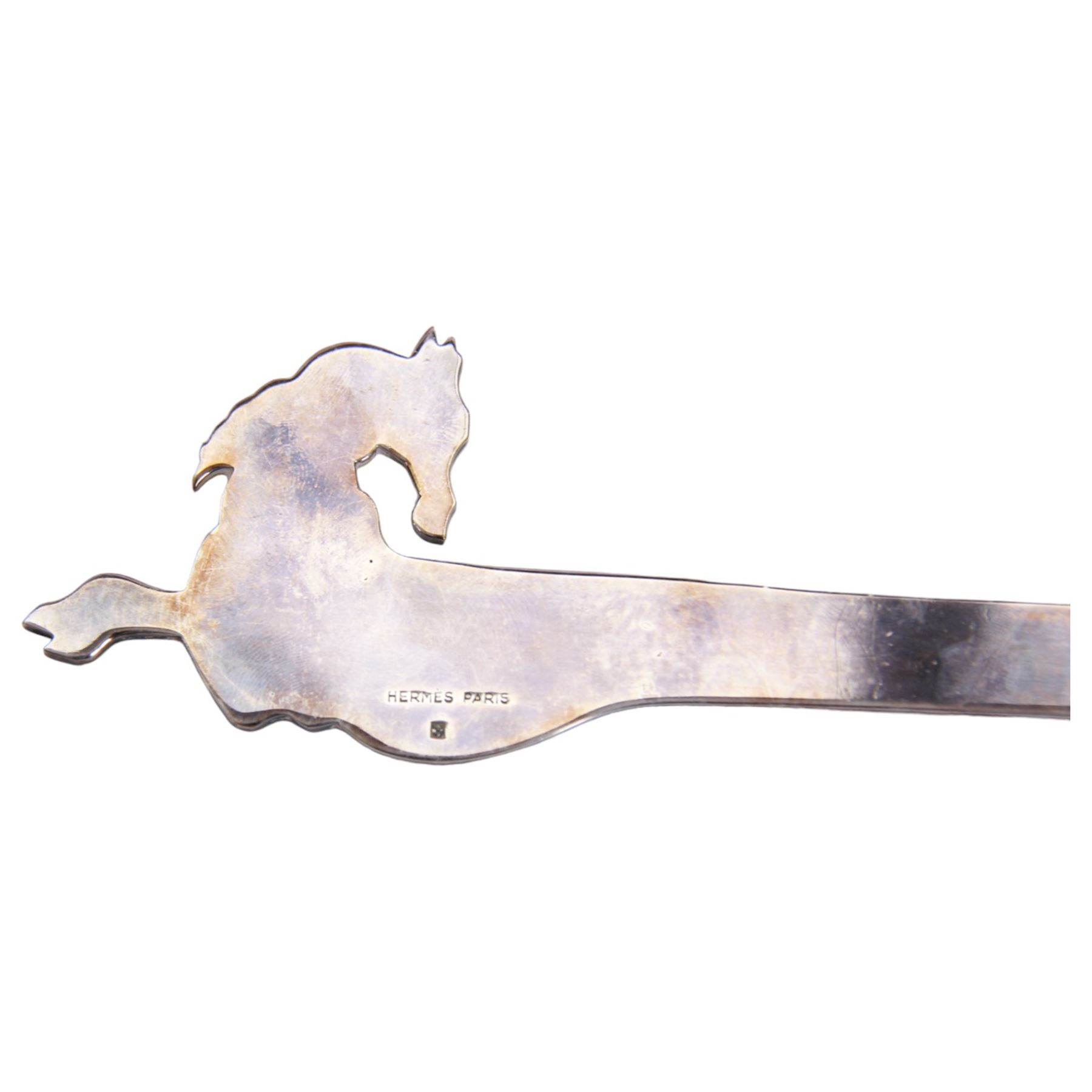 Hermes letter opener in the form of a horse, stamped Hermes Paris to the back, L23cm