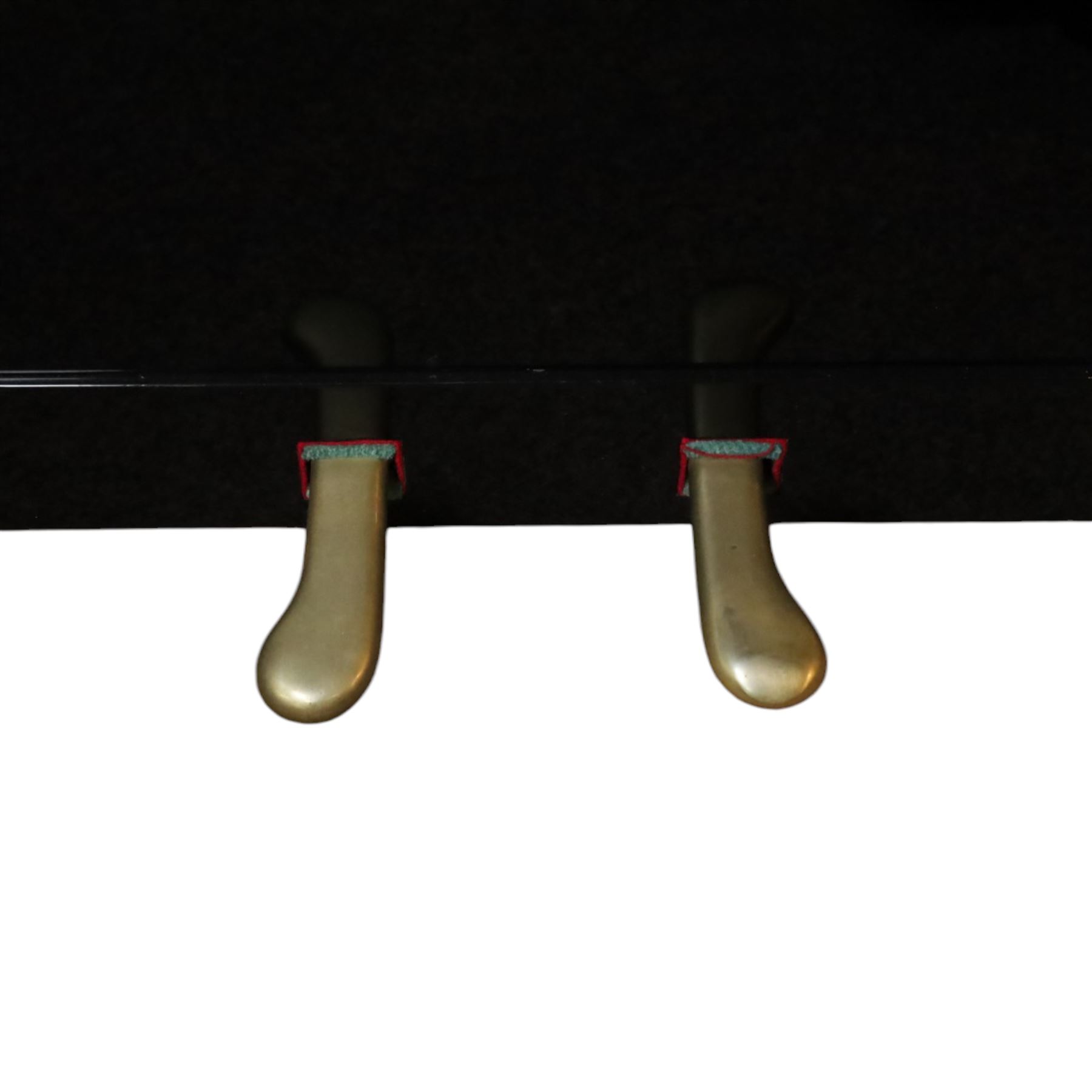 Bösendorfer model 130 upright piano, circa 1941, 88 ivory and ebonised keys within black high gloss polyester case, serial no. 26442