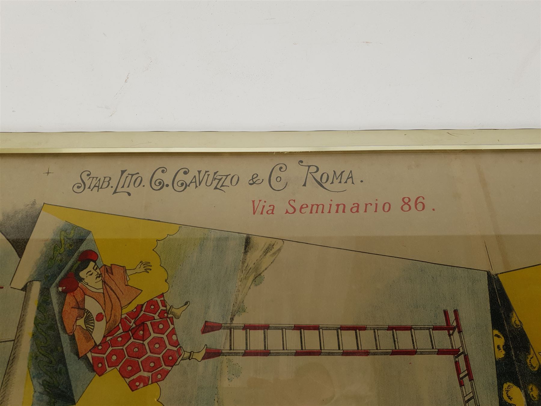 After Kanae Yamamoto (Japanese 1882-1946): 'Celebre Equilibriste Japonais', very large mid-20th century Italian exhibition poster 157cm x 104cm