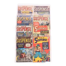 Eight Marvel Silver Age 'Tales of Suspense' comic books, spanning years 1961-1963, compris...