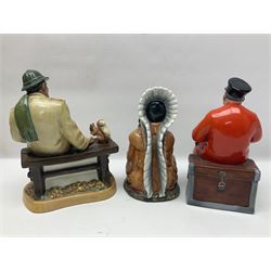Three Royal Doulton figures, comprising The Chief HN2892, Lunchtime HN2485 and Past Glory HN2484