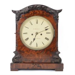 George Stacey of Worksop - Fine Regency mahogany cased twin fusee 8-day bracket clock, wit...