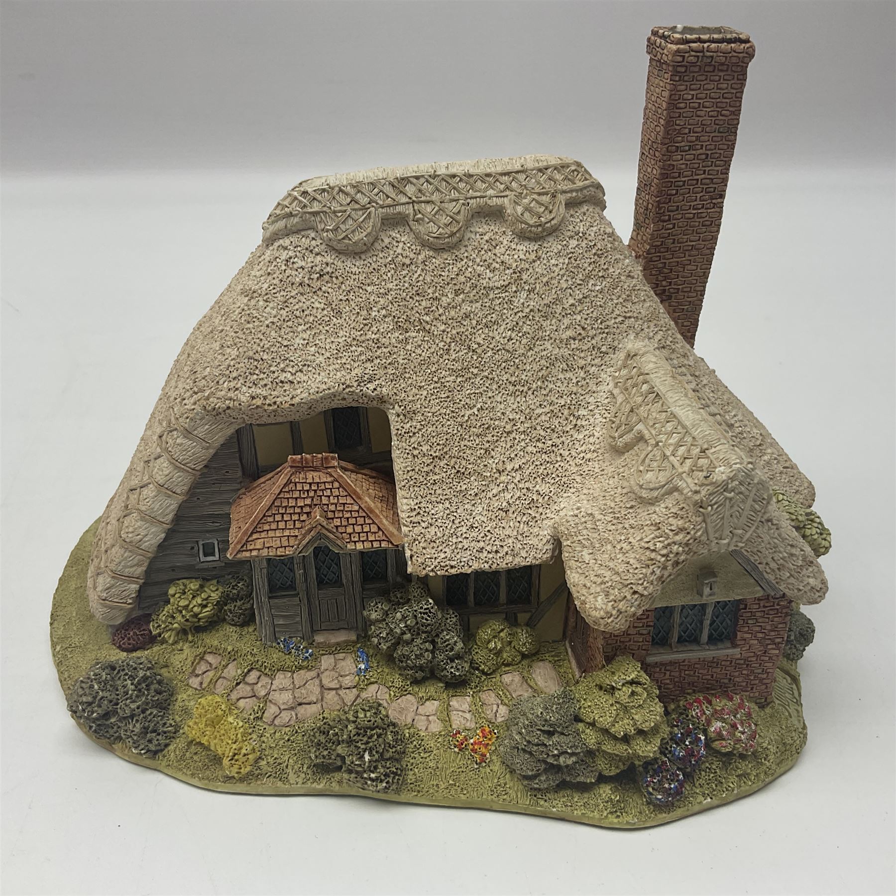 Ten Lilliput Lanes, comprising from Midlands Region Witham Delph, Jun and Disorderly, From South West Region Puffin Row, Moonlight Cove, The Cuddy, and from South West Region, The Rustlings, Saxton Cottage (1988), Marigold Meadow, Calendar Cottage and Little Lupins, all with boxes and deeds 