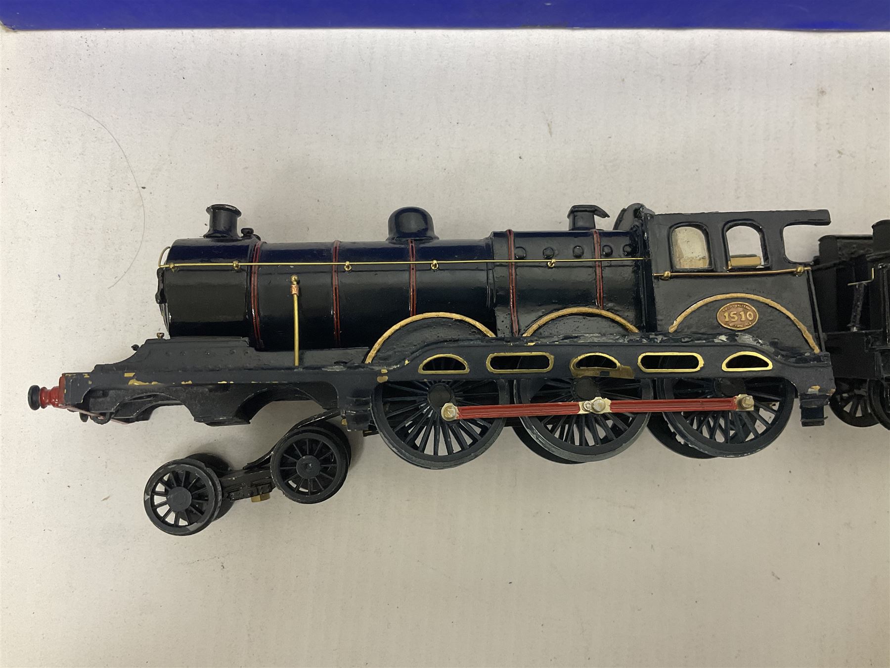‘00’ gauge - three kit built steam locomotives comprising GER Class S69/B12 4-6-0 no.1510 finished in GER blue, with McGowan Models box; Aspinall Class 1008 2-4-2T no.50887 finished in BR black, with McGowan Models box; MR/LMS Class 1P 0-4-4T no.1268 finished in LMS black with Craftsman Models box (3) 