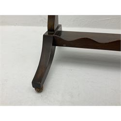 Mahogany framed Georgian style oval dressing table mirror, H65cm