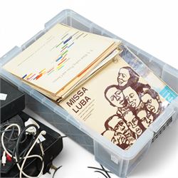 Quantity of HiFi equipment including Yamaha, Technics, etc and a number of records