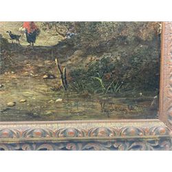 Henry Jutsum (British 1816-1869): Walking at Dusk, oil on canvas signed and dated '60,  39cm x 60cm 