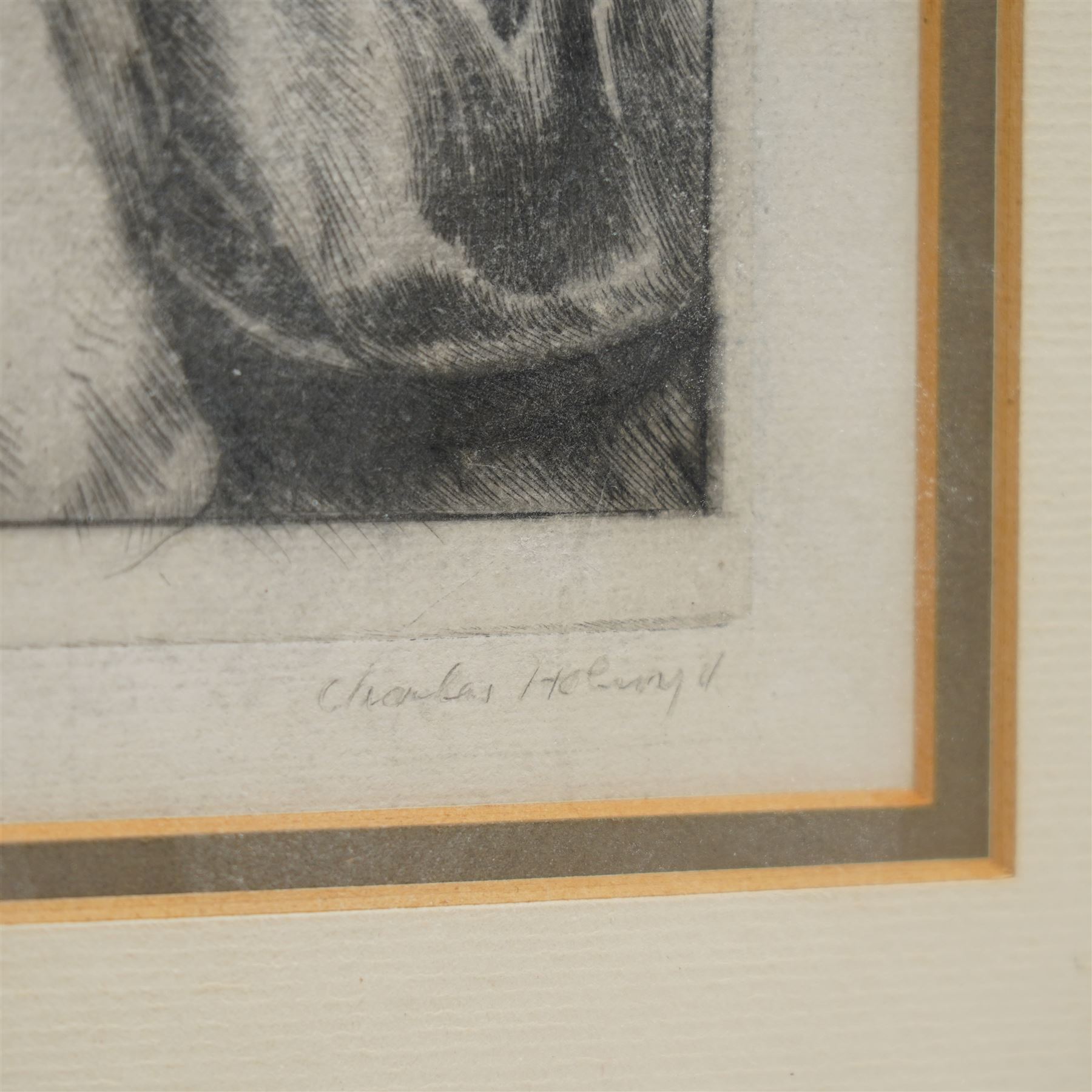 Charles Holroyd (British 1861-1917): Portrait of a Classically Dressed Ladu, etching signed and inscribed in pencil 20cm x 15cm