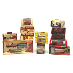 Sixteen modern die-cast models by Corgi, Atlas Editions, Oxford, Classix etc including Trackside vehicles, buses, fire-engines, commercial vehicles etc, all boxed