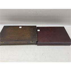 Dahlia Cabinet cutlery box with part canteen of cutlery to include Viners, and another canteen of Sheffield silver-plate cutlery for six