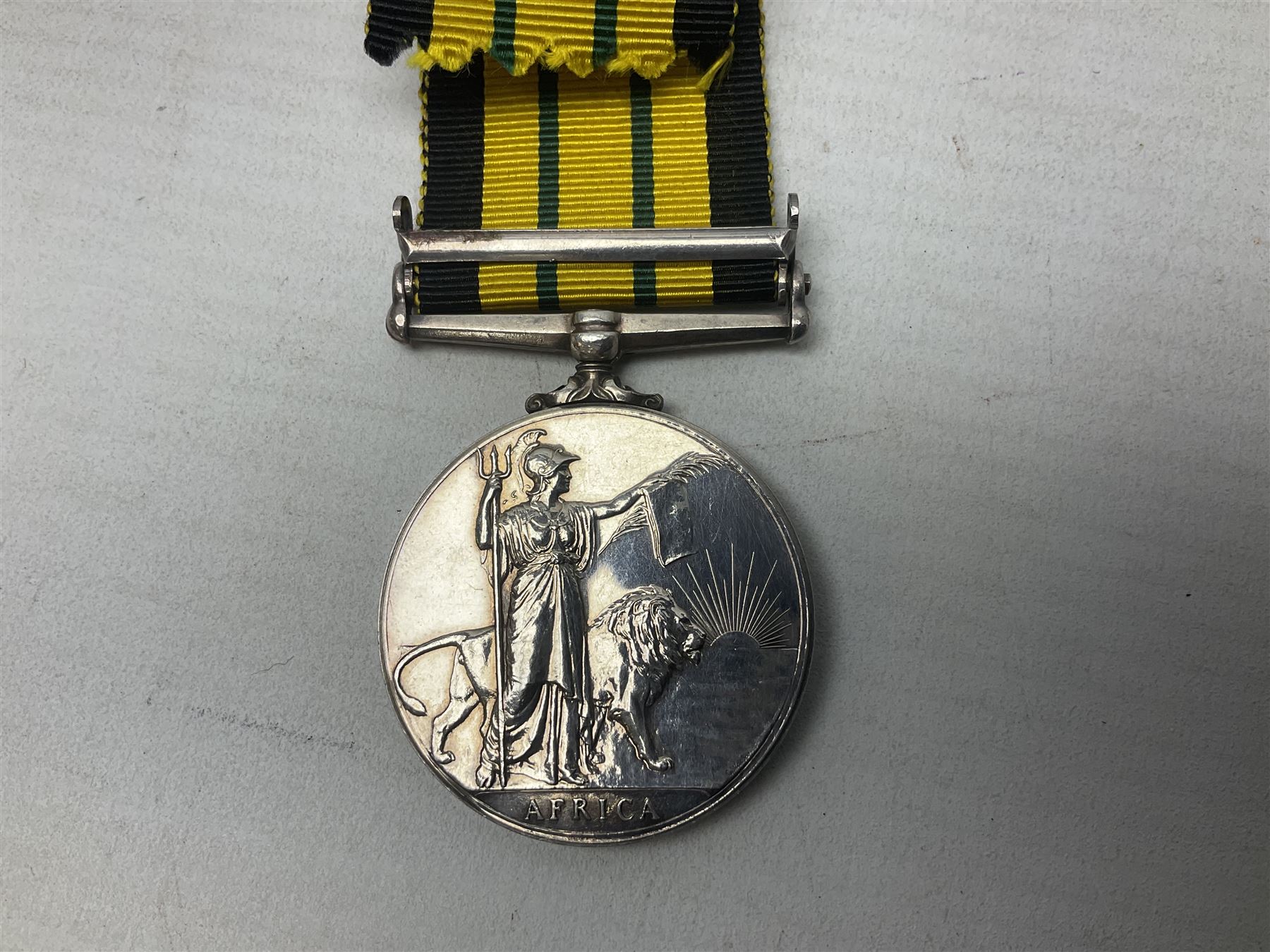 ERII Africa General Service Medal with Kenya clasp awarded to 22794613 Cpl. T. Leech R.A.M.C.; with ribbon