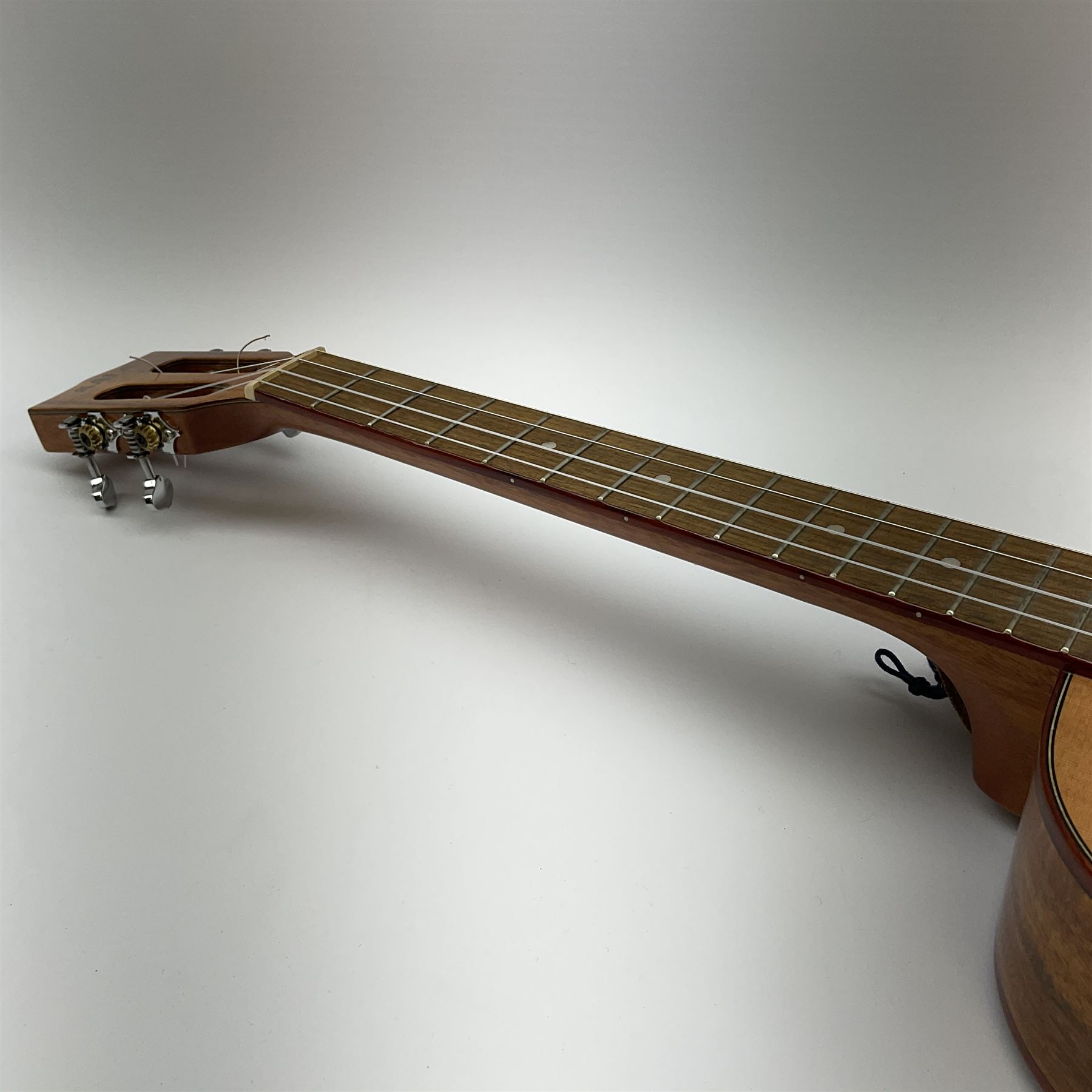 Modern Kala ukulele with acacia back and sides, spruce top and mahogany neck with slotted headstock No. KA-ABP-CTG 1801 L76cm in Tanglewood carrying case; and PG-05 Portable 5W Guitar Amplifier (Battery), boxed (2)