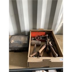 Socket set, vintage Black and Decker electric drill, scissors, hand crank drill, metal files and other  - THIS LOT IS TO BE COLLECTED BY APPOINTMENT FROM DUGGLEBY STORAGE, GREAT HILL, EASTFIELD, SCARBOROUGH, YO11 3TX