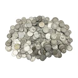 Approximately 1800 grams of Great British pre 1947 silver coins, including halfcrowns, florins, shillings etc