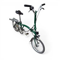 Brompton folding bicycle in green finish