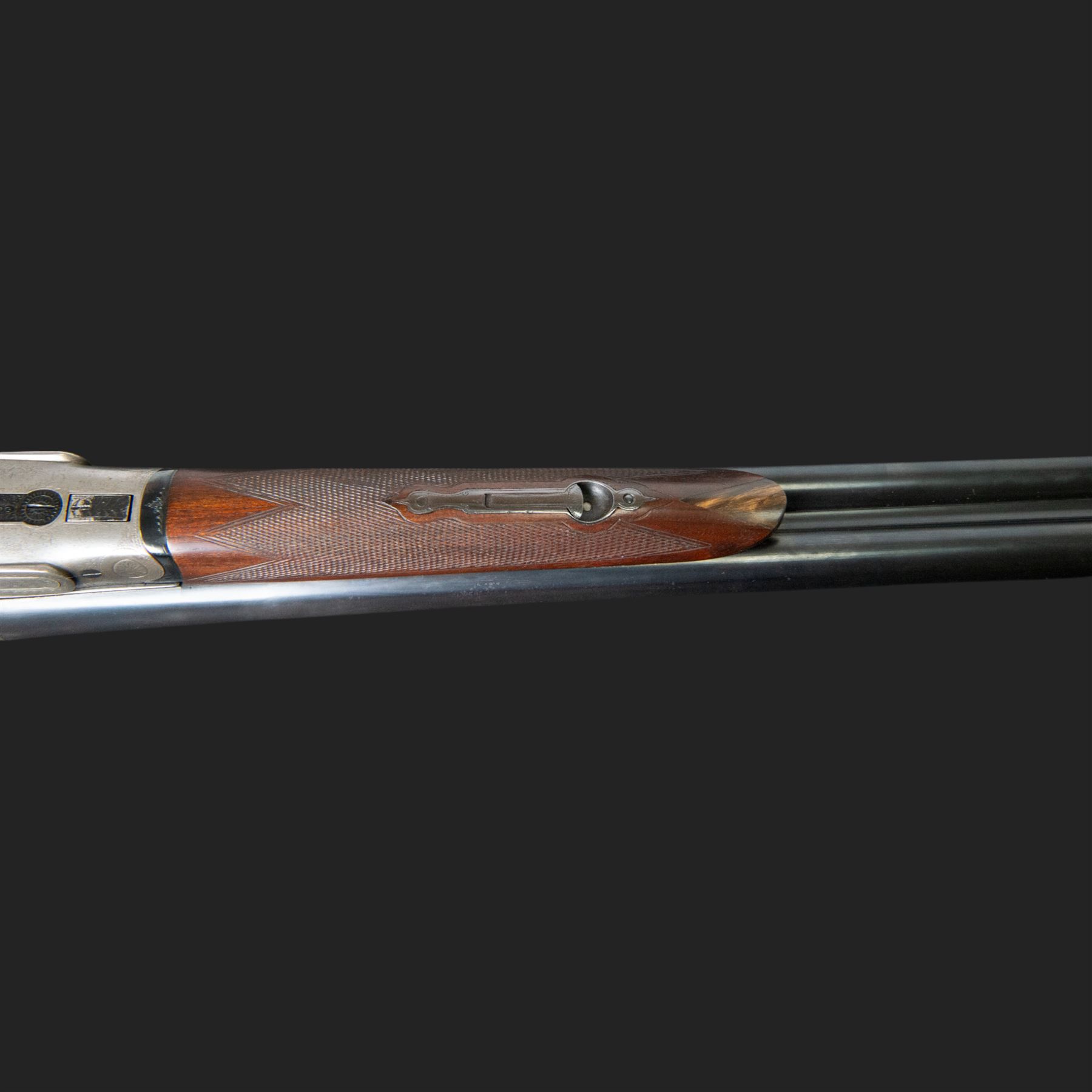 E Freeman, 12 bore double trigger sidelock, side by side shotgun, 71cm (28