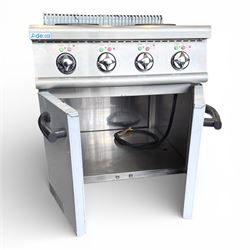 New - Adexa HRQ712, electric cooker with 4 burners and cabinet base 8kw 3 phase electric. 