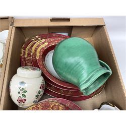 Quantity of ceramics to include Portmeirion, Coalport, Mason's ironstone, Special China tea and dinner wares, etc in four boxes