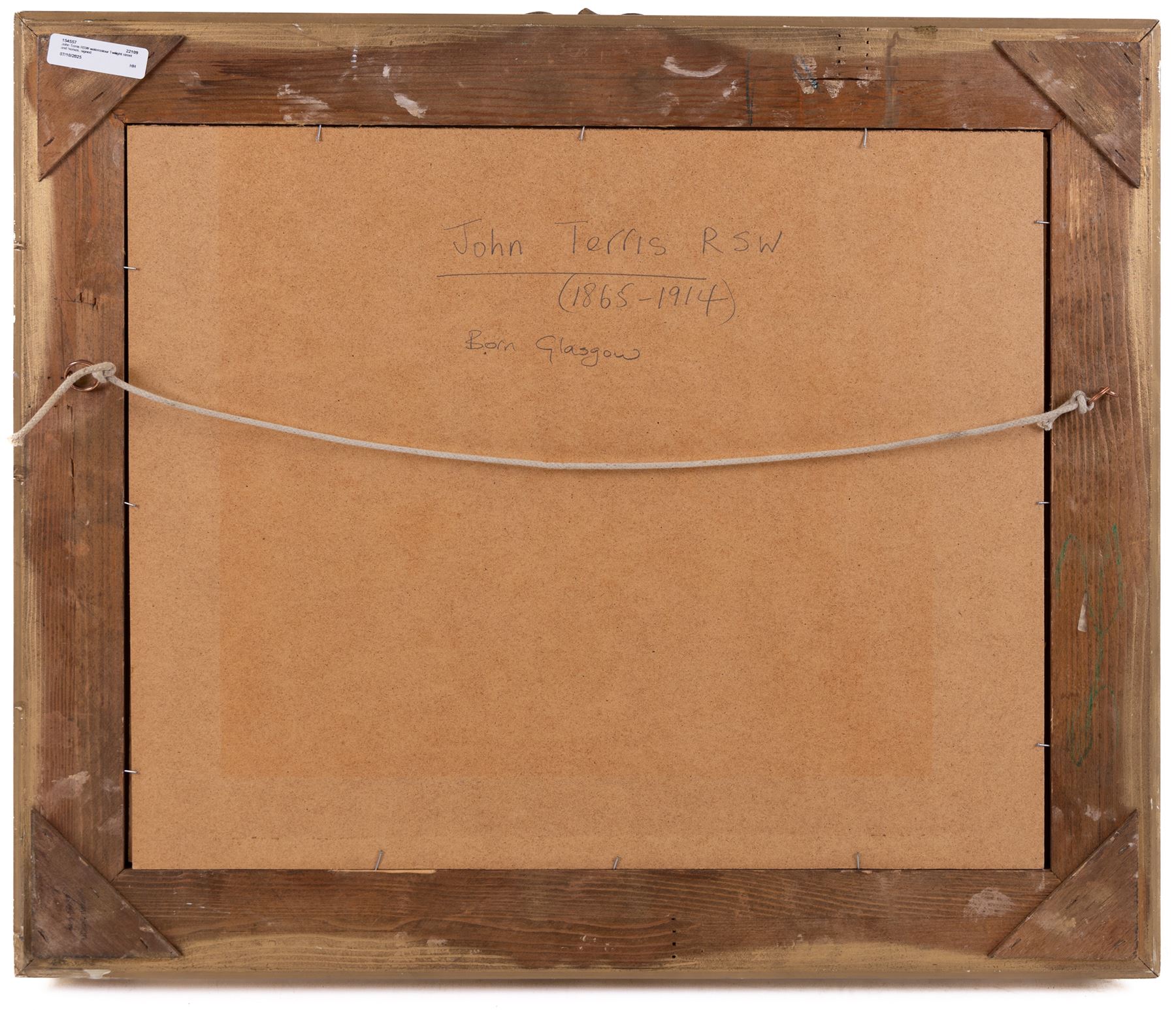 John Terris RSW  (Scottish 1865-1914): Horses Led at Twilight, watercolour signed 27cm x 37cm 