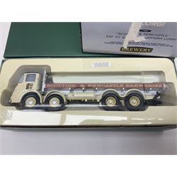 Eight Corgi die-cast models - four limited edition Vintage Glory of Steam Nos.80002, 80005, 80201 & 80205; all boxed with certificates; Classics Showman's Range No.27602; Dibnah's Choice No.CC20202; Road Transport heritage No.CC13306; and Premium limited edition Brewery No.11801; all boxed (8)