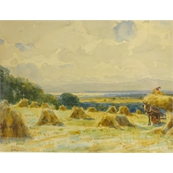  Harvesting, watercolour signed by John Atkinson (Staithes Group 1863-1924) 23cm x 30cm  