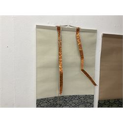 Two 20th century Japanese kakemono, the first example depicting a puffer fish, the second with Japanese Calligraphy 