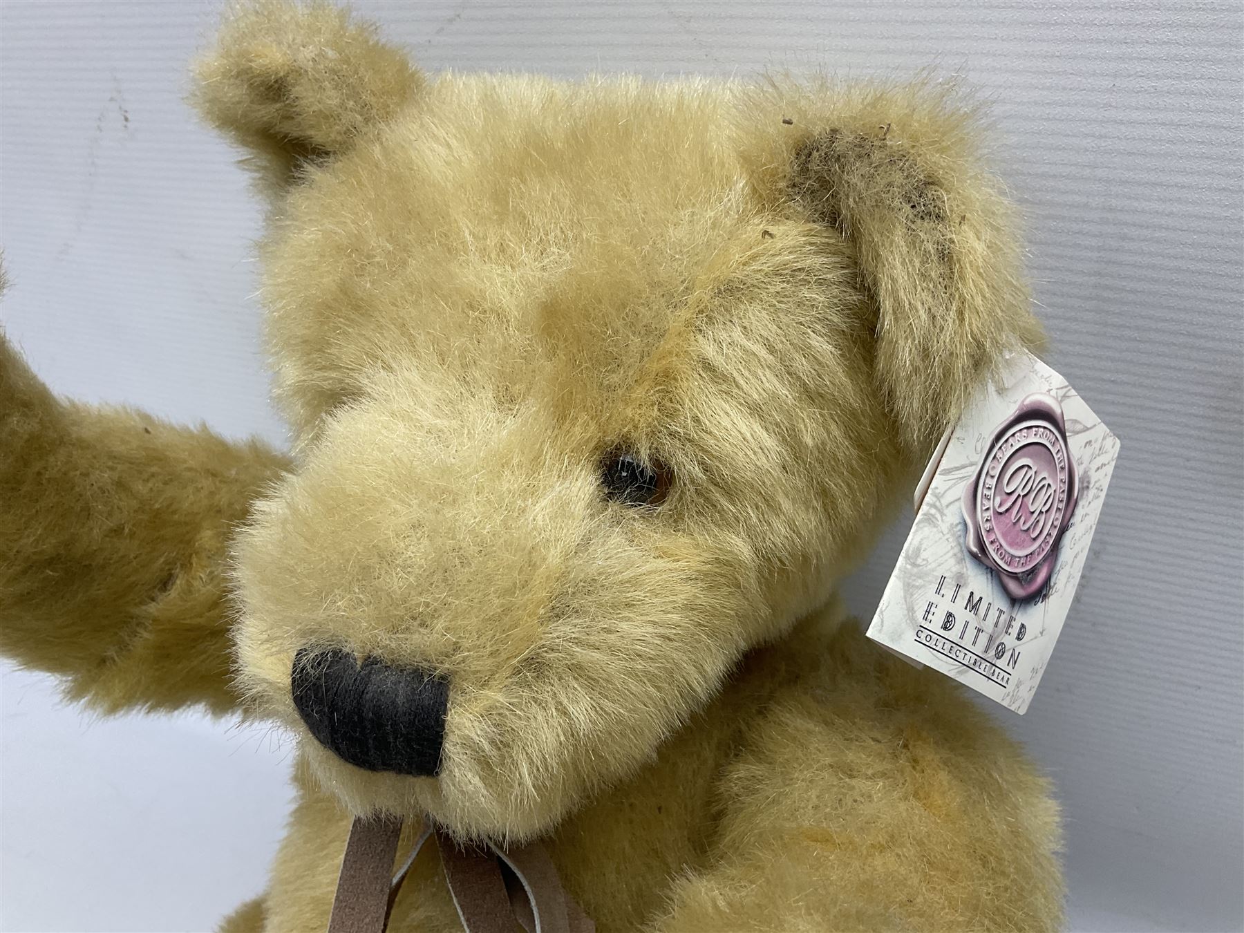 Four modern limited edition teddy bears - two by Russ Berrie, 'Hanley' H56cm and 'Barrymore'; Hermann with growler mechanism; and Northumberland Bearcraft 'Seaton' No.24/50 (4)