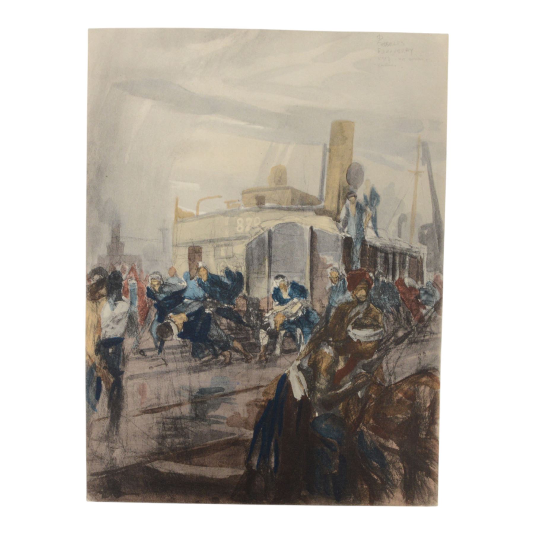 Charles Fouqueray; three limited edition prints from the Great War 1914-18, H29cm
