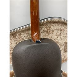 Ovation Ultra Series Model No.1512 electro acoustic guitar, 1980s/90s with textured black bowl back, natural spruce top and mahogany neck, serial no.232916 L104cm; in Hiscox Liteflite case with GuitarKes Workshop set-up and service certificate date October 2021
