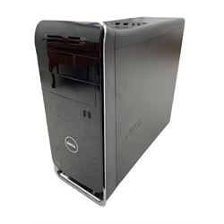 DELL i7 XPS 8900 series computer with monitor and various accessories including: LG BP250 Blu-ray player, SONY floppy disc drive etc. on stand