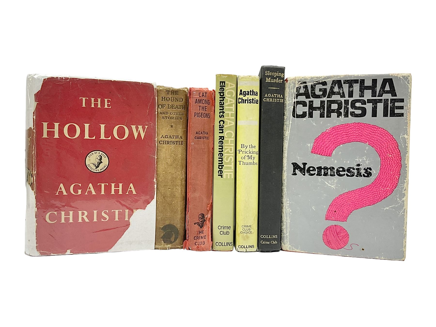 Six Collins Crime Club Agatha Christie novels, including Elephants can Remember, Nemesis, Sleeping Murder, etc together with Agatha Christie; The Hound of Death Odhams Press, all first editions 