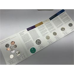 The Royal Mint United Kingdom 2020 and 2021 brilliant uncirculated annual coin sets, in card folders 