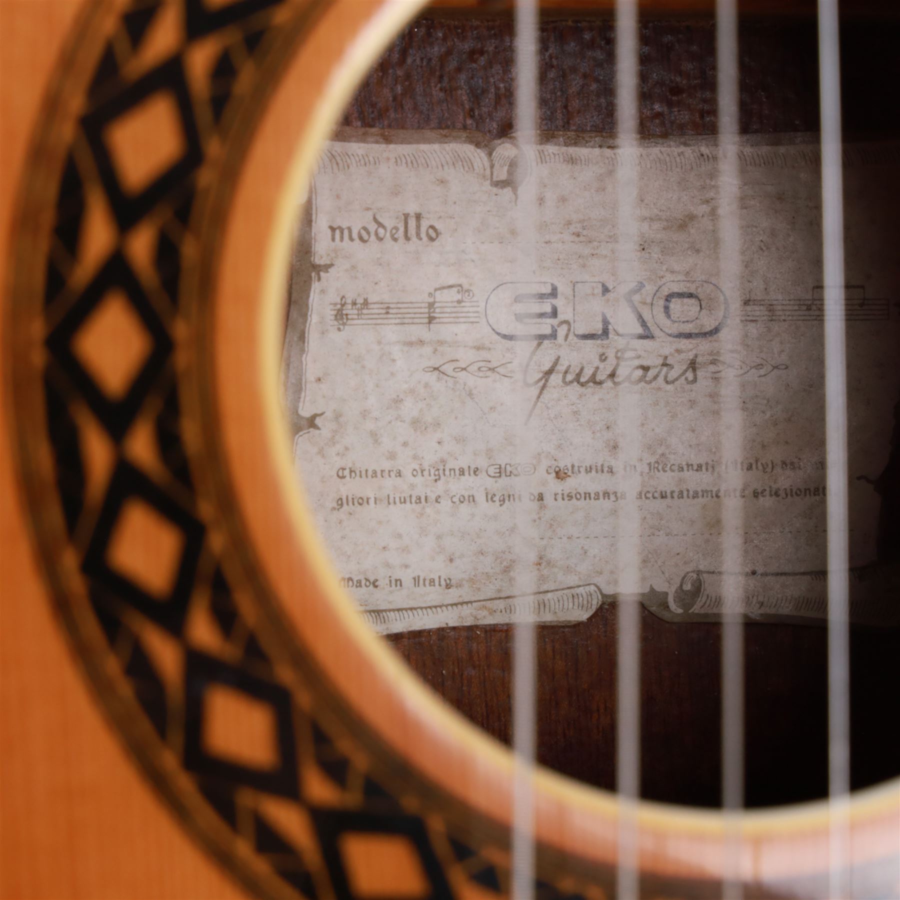 EKO six string acoustic guitar, made in Italy, in Gear4Music soft case, guitar L105cm