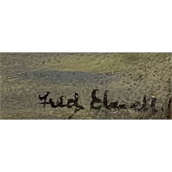 Frederick (Fred) William Elwell RA (British 1870-1958): 'Ramsey Harbour Isle of Man', oil on panel signed, titled verso 28cm x 38cm