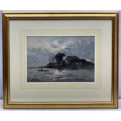 Frank Henry Mason (Staithes Group 1875-1965): 'Volendam', watercolour signed titled and inscribed 'To my friend W. Waite Sanderson 1899', 23cm x 34cm 
Provenance: with T B & R Jordan Fine Art Specialists, Stockton on Tees, label verso