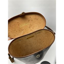 Hilkinson Comet binoculars, '15X80 Field 3.5 No.1576', housed in a 'Genuine Cowhide' carry case