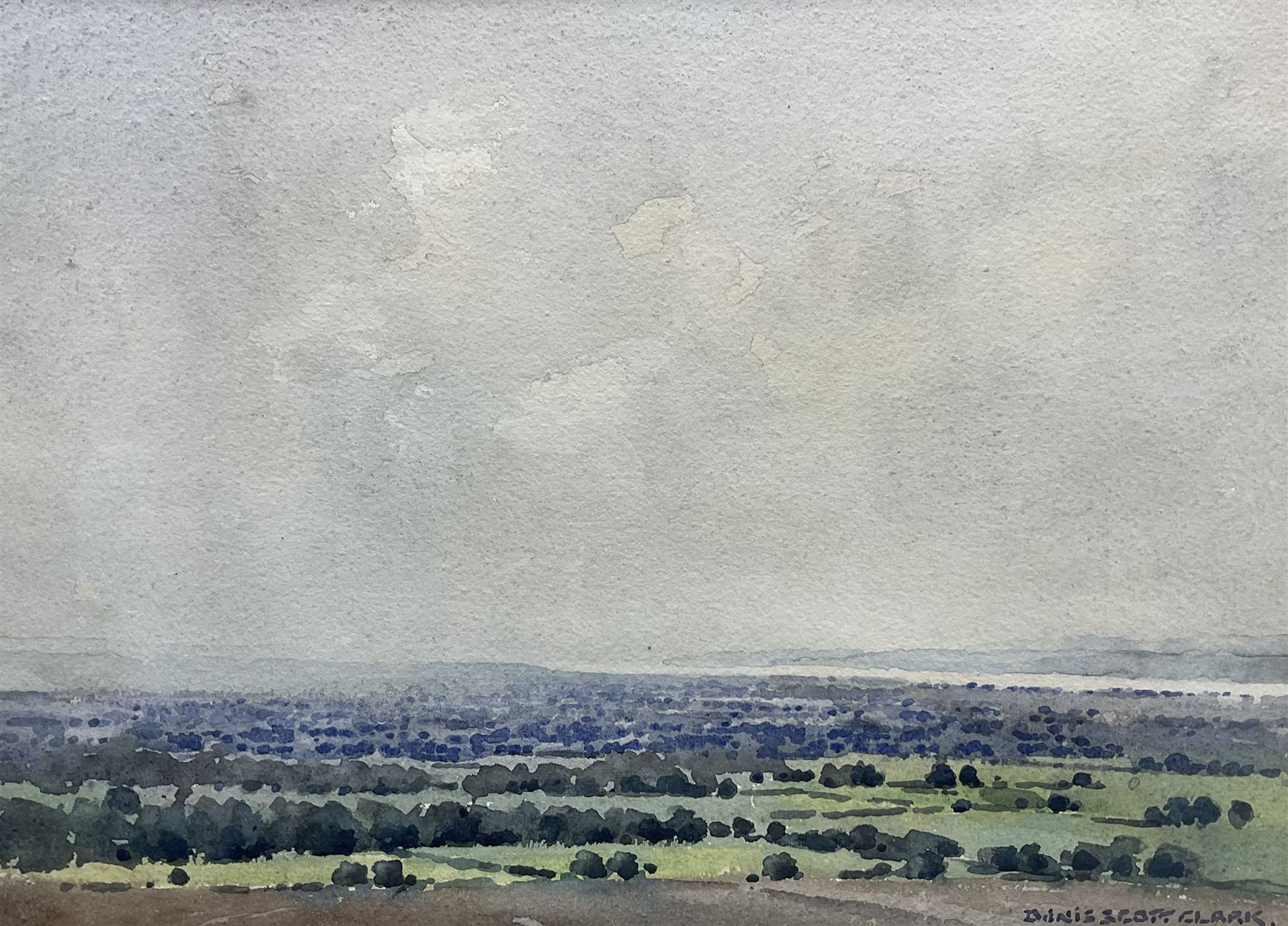 Dennis Scott Clark (British 1920-?): 'The Severn Valley', watercolour signed, titled verso 24cm x 33cm