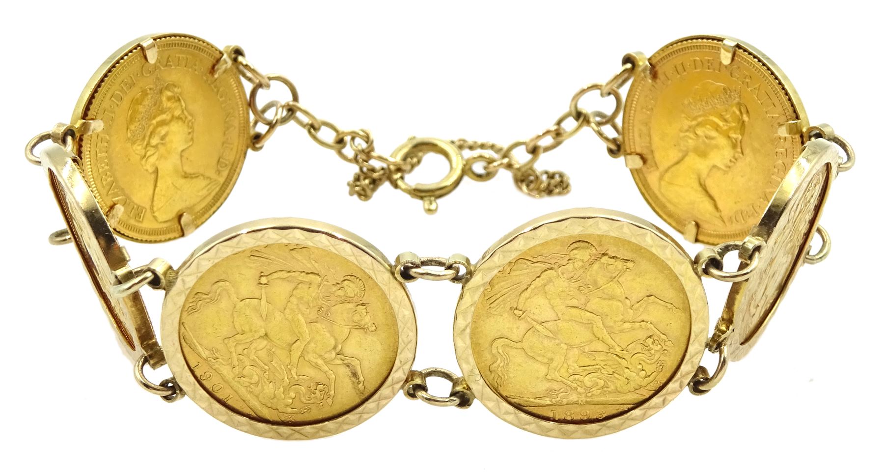 Gold sales sovereign bracelet