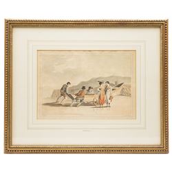 Robert Havell Sr. (British 1769-1832) after George Walker (British 1781-1856): Illustrations from The Costume of Yorkshire - 'Whalebone Scrapers' 'Fishermen' 'Farmers' 'The Cloth Dressers' 'Nor and Spell' and 'Moor Guide, six hand-coloured engravings 19.5cm x 29.5cm (6)