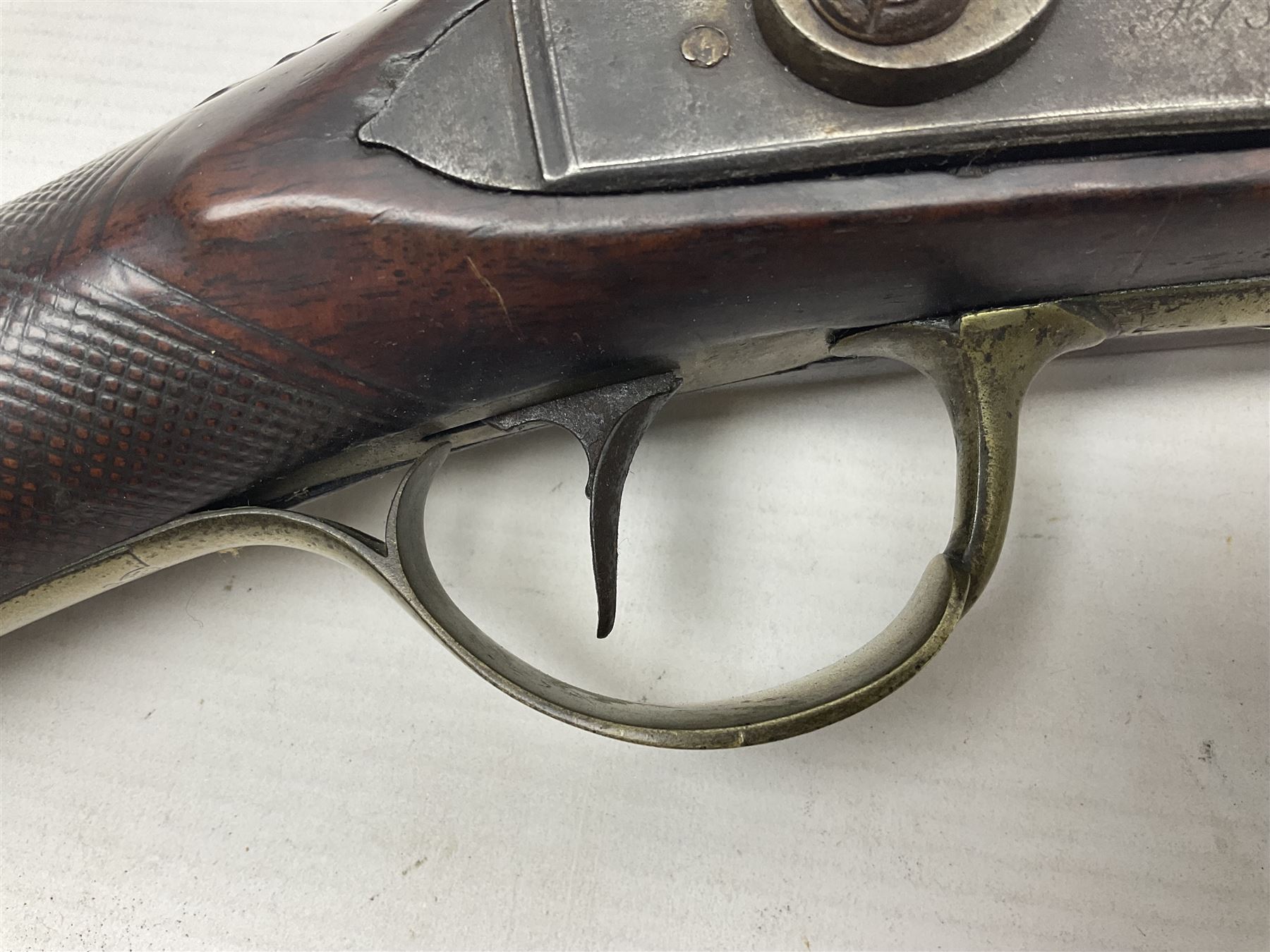 Early 19th century 20-bore flintlock converted to percussion fowling piece by Fisher, the 96.5cm(38