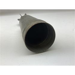 Two inert WW2 parachute flare casings, one with parachute and dated 5/43 L24cm (3)