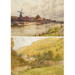 John Dobby Walker (British 1863-1925): 'The Boatyard - Holland', watercolour signed and da...