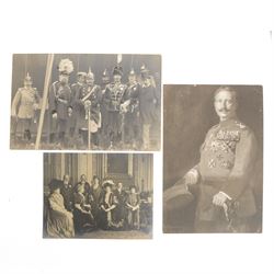 Two photographs of the Kaiser, the first of the Kaiser with Edward VII and ladies, the sec...