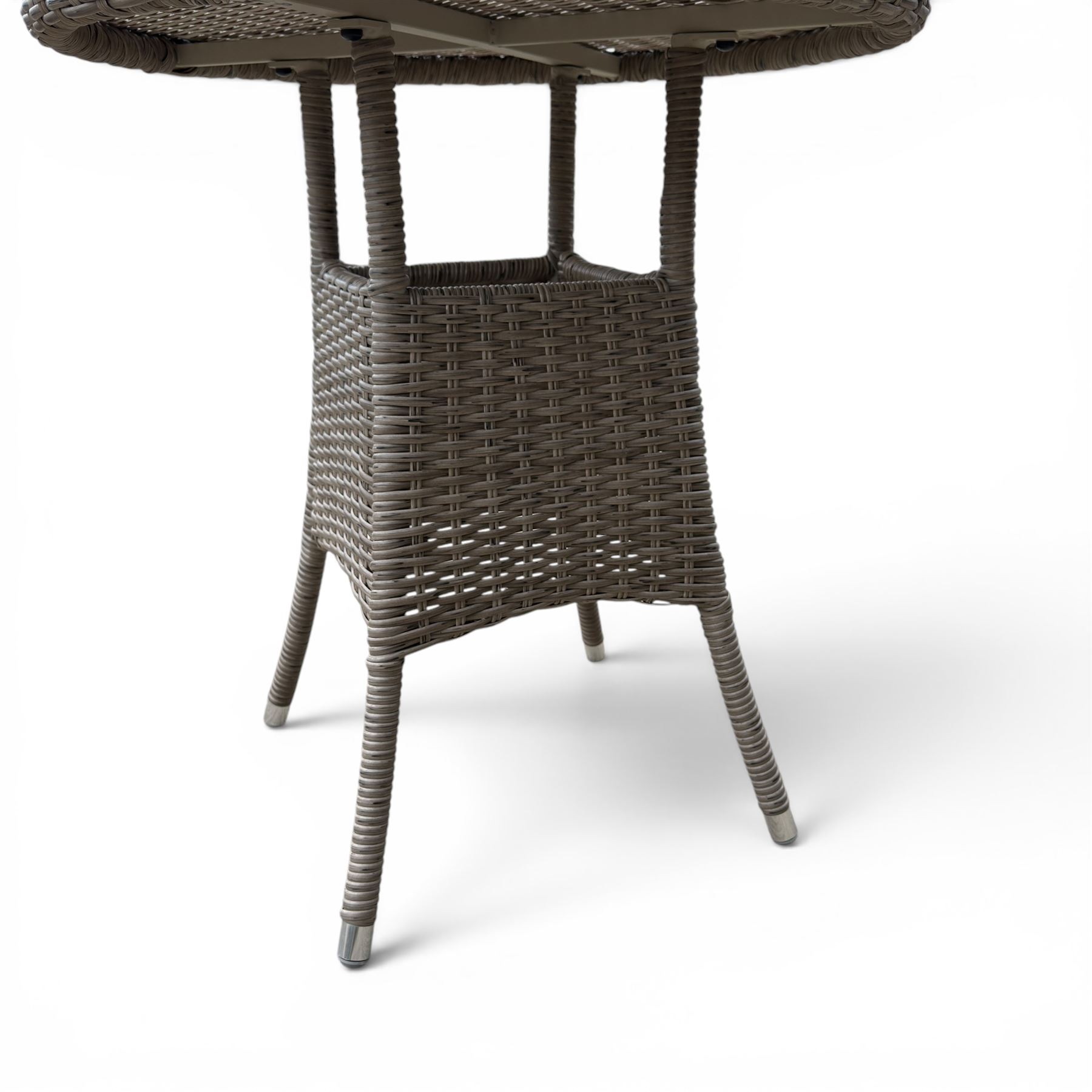 LG Outdoor - rattan bistro set, comprising two armchairs and table with tempered glass top