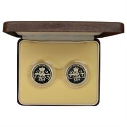Eight The Royal Mint United Kingdom silver proof piedfort two pound coins or sets, comprising 1989 'Tercentenary Of The Claim Of Rights' and 'Tercentenary Of The Bill Of Rights' two coin set, 1994 'Commemorating the Tercentenary of the Bank of England', 1995 'Second World War', 1995 '50th Anniversary of the United Nations', 1996 'A Celebration of Football', 1997, 2008 'Olympic Games Handover Ceremony' and 2012 'Charles Dickens A 200th Anniversary Celebration', all cased with certificates
