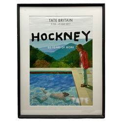 After David Hockney (British 1937-): 'Hockney - 60 Years of Work' - Tate Britain Exhibition Poster, exhibition poster dated 2017, 59cm x 41cm