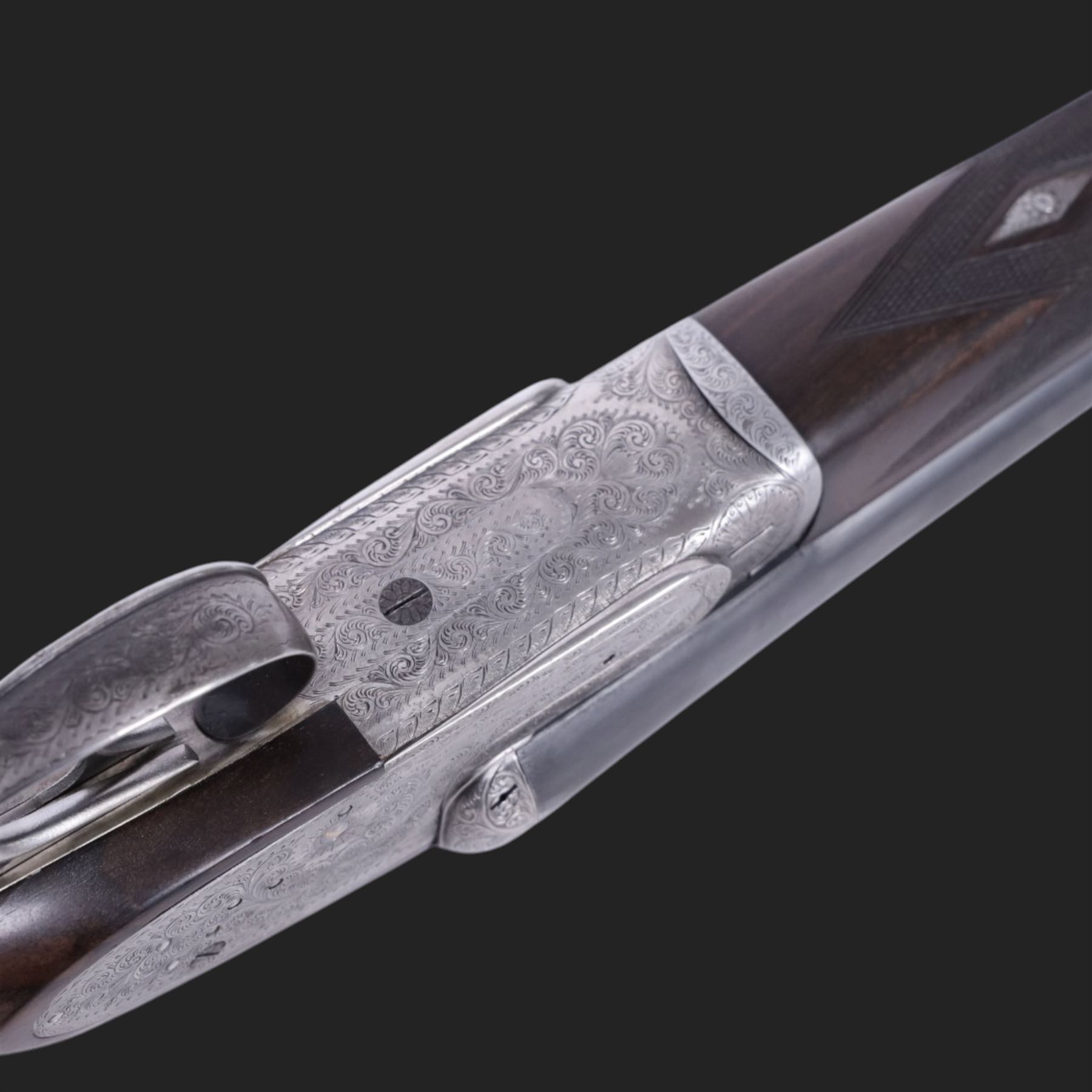 AYA 12 bore double trigger sidelock ejector, side by side double barrel shotgun with 71cm (28