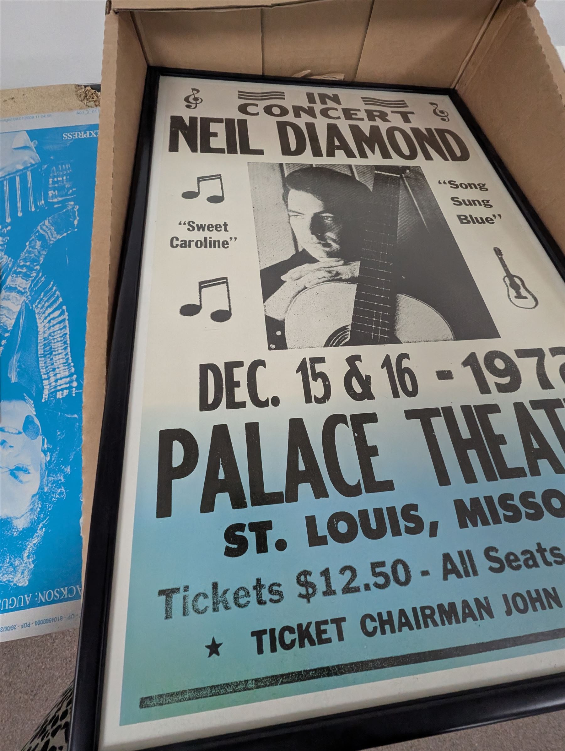 Collection of music memorabilia, including signed Peter Hook memorabilia, Status Quo, Rolling Stones, Neil Diamond, Joy Division tshirts, posters, books, etc