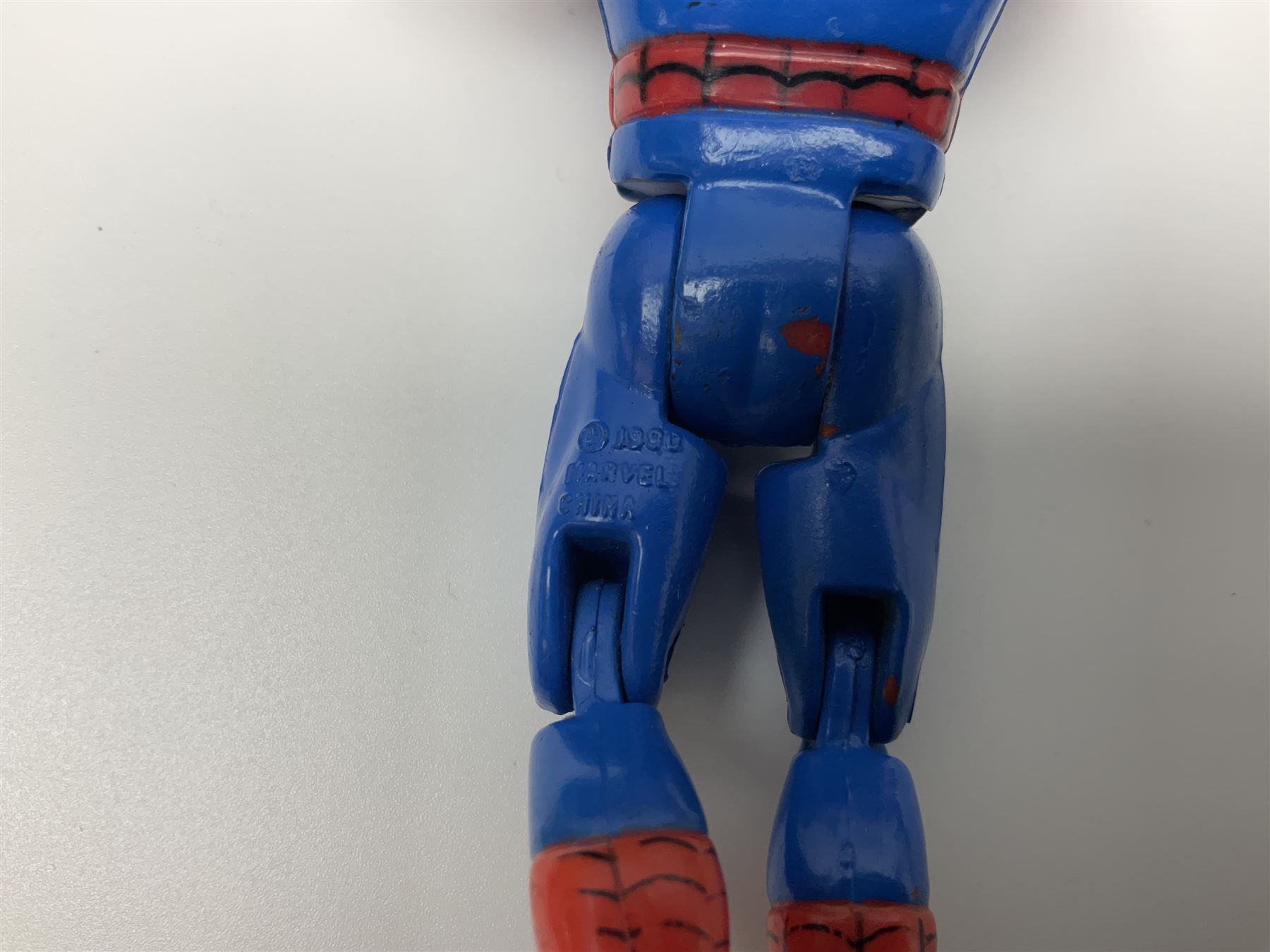 Group of early 90s Marvel/DC Comics toys; 1993 Kenner Batmobile with original Batman figure and plane; Marvel Comics Spider-Man 1994 Web of Steel series Hobgoblin Wing Bomber, incomplete Daily Bugle Playset and Scorpion; assorted figurines and later accessories 