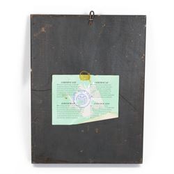 20th century Greek icon depicting Madonna and Child, H32cm